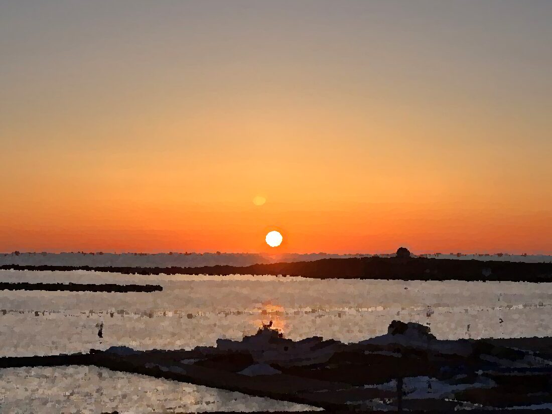 海に沈む夕日